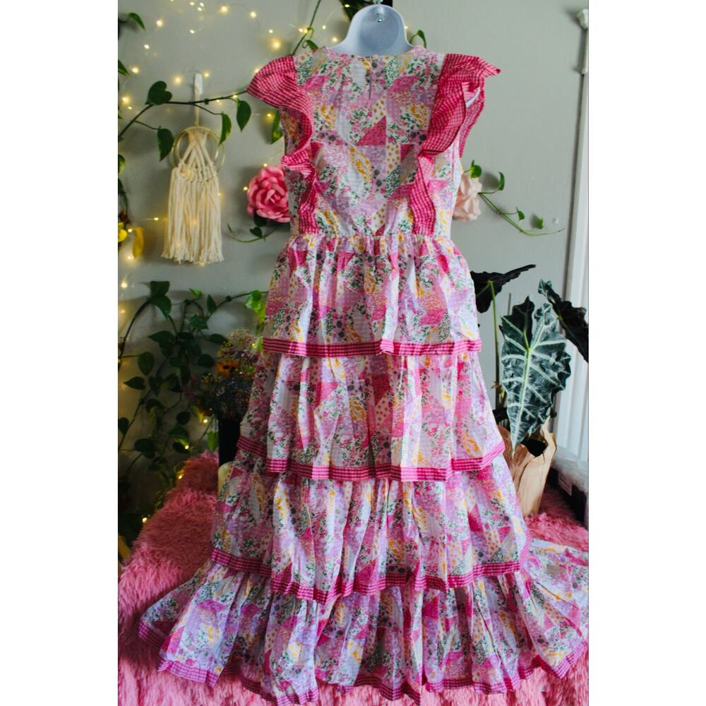 Simply Southern Collection Pink Floral Tiered Maxi Dress Size Large NWT - Picture 3 of 9